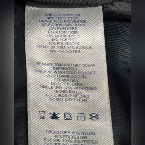 Land's End Black Warm Down Puffer Full Zip with Snaps - Picture 9 of 10